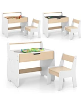Kids Activity Table with Chairs, Storage Space, and Removable Tabletop