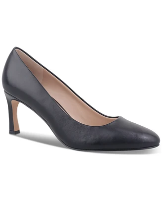 Giani Bernini Women's Verronica Almond Toe Leather Pumps, Created for Macy's