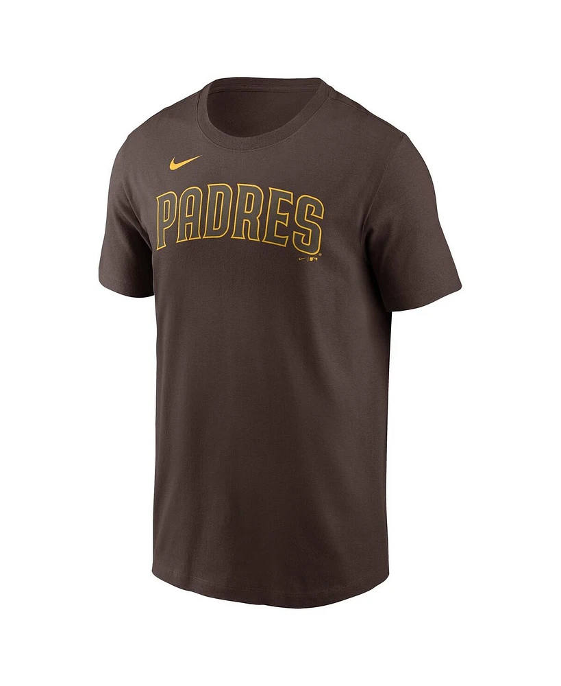 Nike Men's Dylan Cease Brown San Diego Padres Fuse Name Number T-Shirt