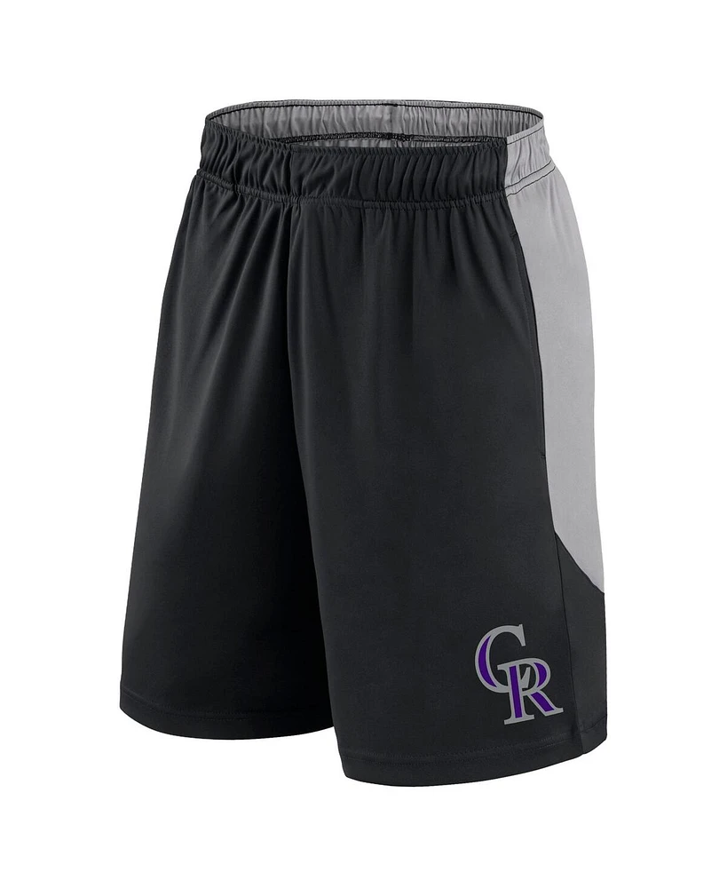 Fanatics Men's Black/Gray Colorado Rockies Go Hard Shorts