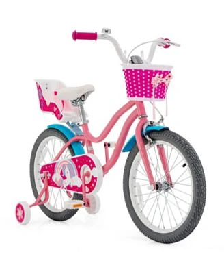 Kids Bicycle With Training Wheels Basket For Boys Girls Age 3 9 Years