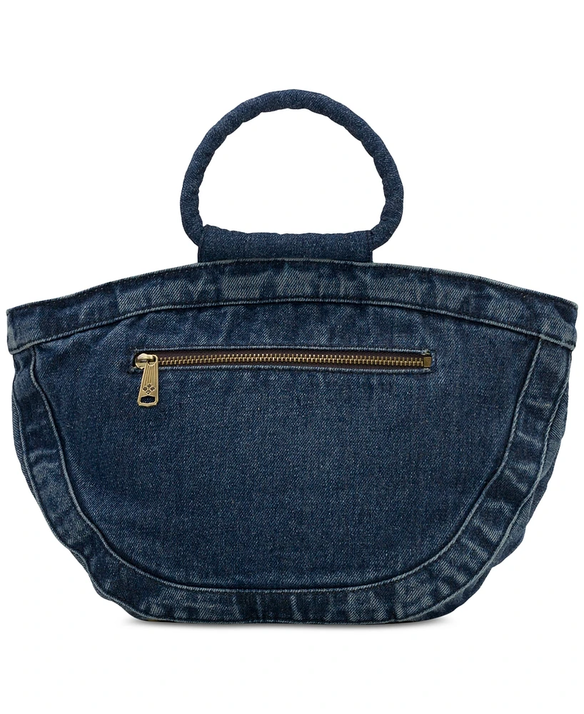 Patricia Nash Ossi Medium Woven Denim Satchel