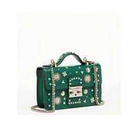 Susu Small Leather Crossbody Bag Emerald Green Green Purse Forest Green Women's Handbag