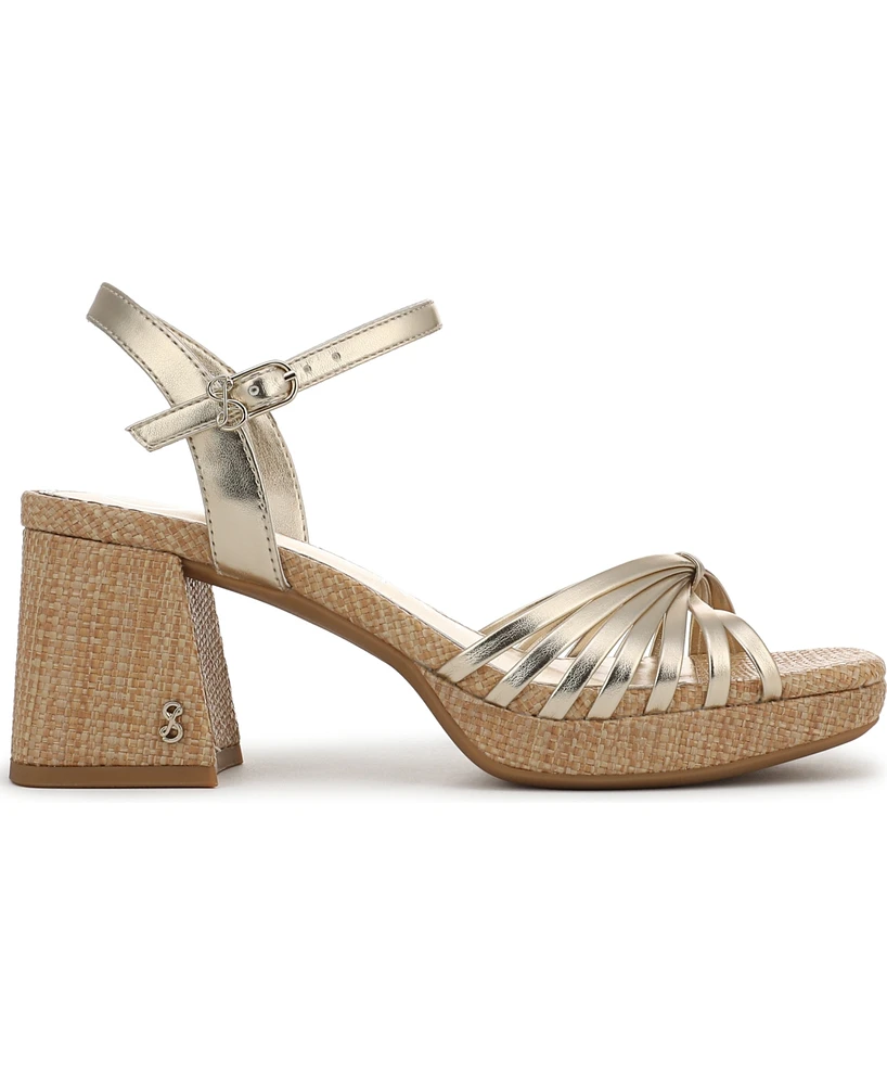 Sam and Libby Women's Lacey Block Heel Strappy Platform Sandals