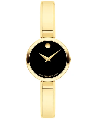 Movado Women's Moda Swiss Quartz Yellow Pvd Watch, 24mm