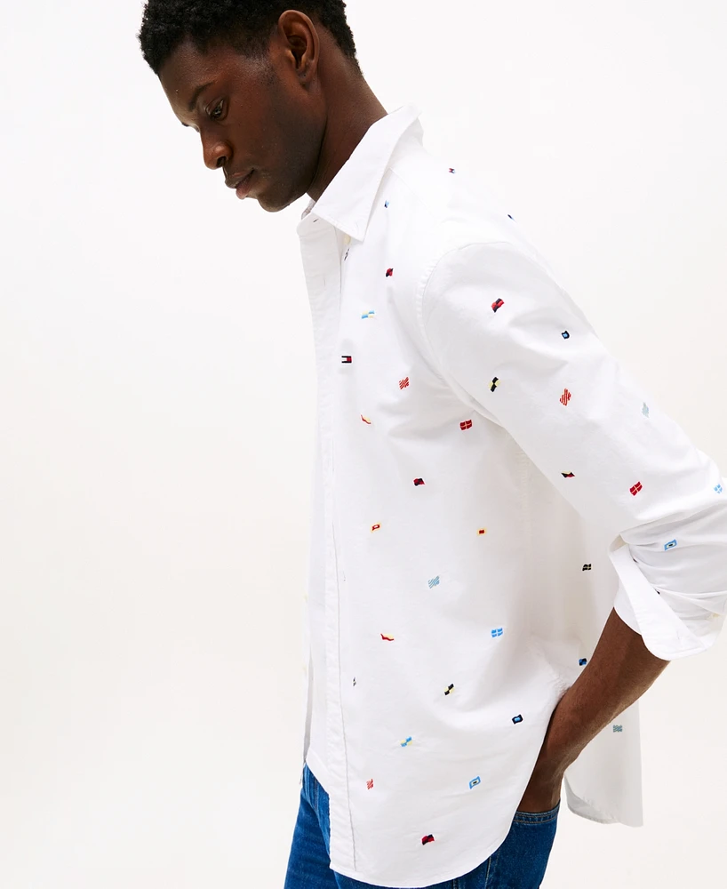 Tommy Hilfiger Men's Relaxed-Fit Embroidered Oxford Shirt
