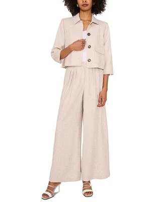 Vince Camuto Womens Cropped Jacket Wide Leg Pants