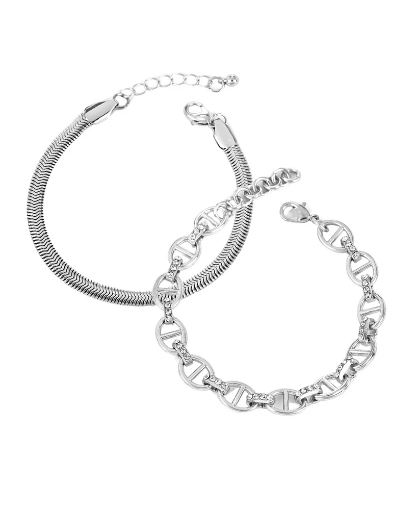 Jessica Carlyle Women's Silver Tone Metal Alloy Analog Watch, 23mm