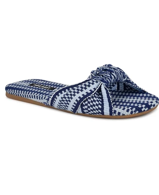 Nine West Women's Lalta Knotted Flat Slide Sandals