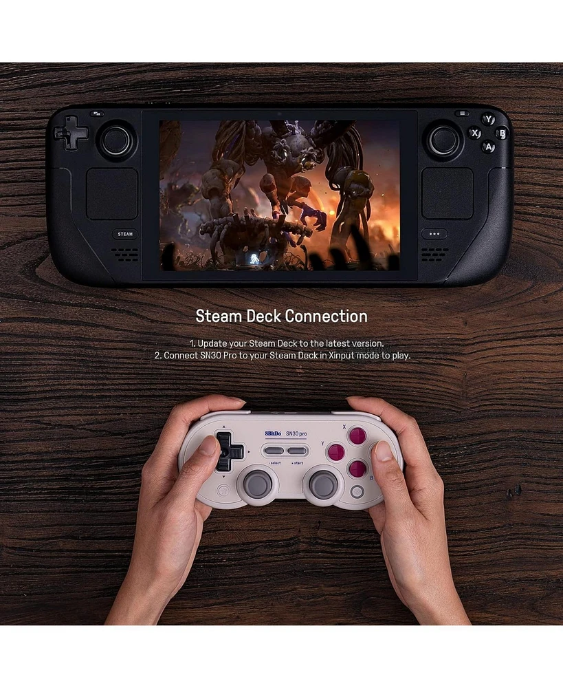 8BitDo SN30 Pro Bluetooth Controller Gamepad for Nintendo Switch, Pc, Apple, Android, Steam Deck & Raspberry Pi - G Classic Edition