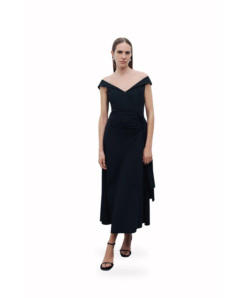 Nocturne Women's Tie Detail Midi Dress