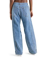 Steve Madden Women's Tre Denim High-Rise Wide-Leg Jeans