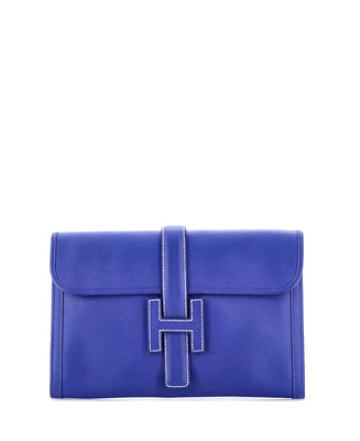 Pre-Owned Hermes Pm Jige Clutch Epsom