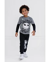 Nightmare Before Christmas Boys Disney T-Shirt and Fleece Pants