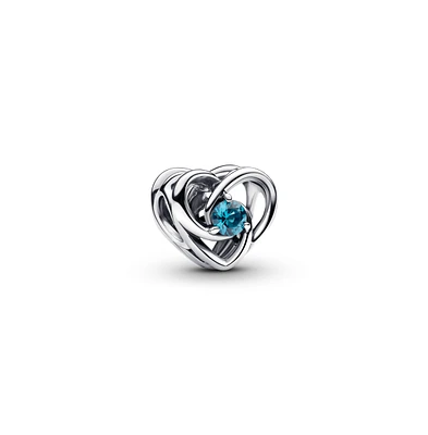 Pandora Sterling Silver Entwined Heart Stones Charm