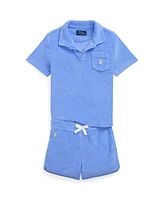 Polo Ralph Lauren Toddler and Little Boys Terry Polo Shirt and Short Set