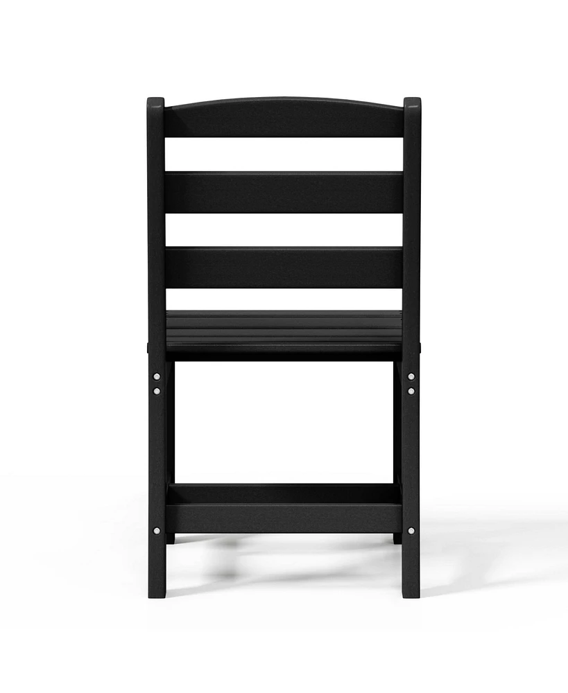 Outdoor Hdpe Patio Classic Armless Dining Side Chair