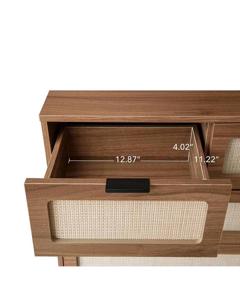 5 Drawer Dresser Modern Closet Dressers Chest of Drawers Storage Cabinet with Drawers Entryway Cabinet for Living Room, Brown