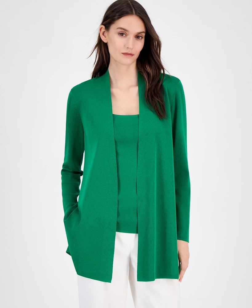 Anne Klein Women's Napa Fine Rib Pocket Cardigan