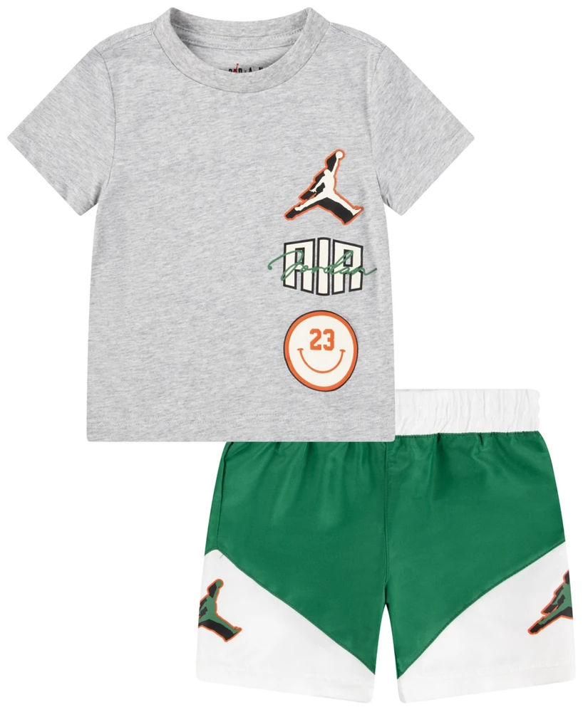 Jordan Toddler Boys 2-Piece Stacked Play Shorts and T-Shirt Set