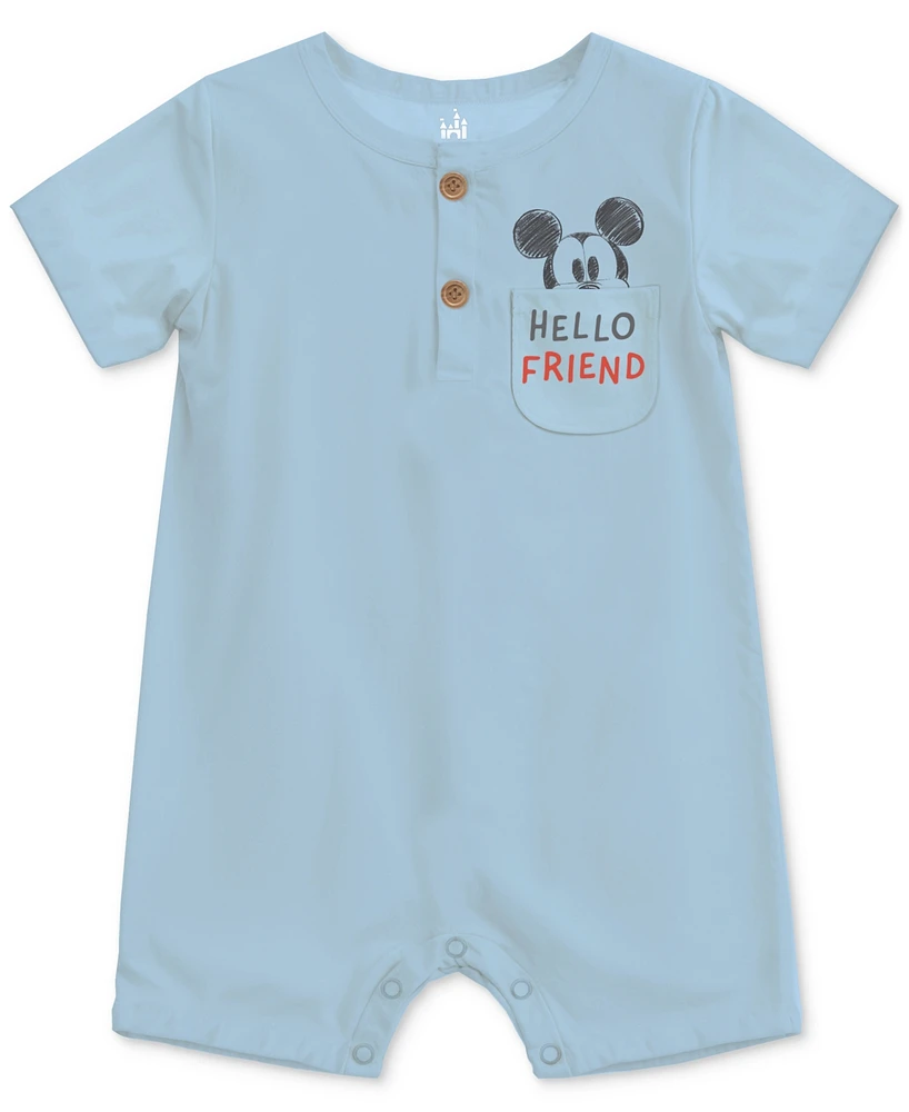 Disney Baby Boys Mickey Mouse Bodysuits, Romper & Pants, 5 Piece Set