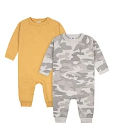 Gerber Baby Boys' 2- Pack Raglan Sleeve Rompers