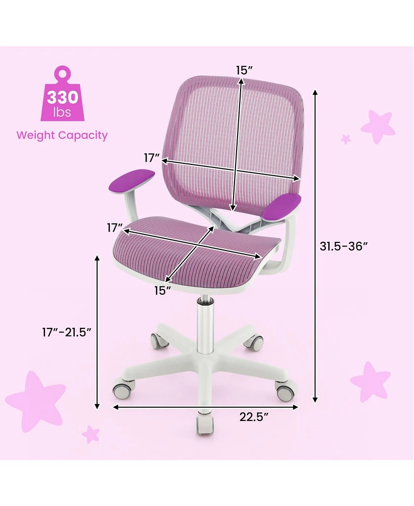 Swivel Mesh Children Computer Chair with Adjustable Height