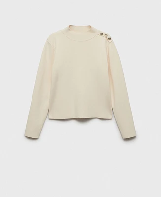 Mango Women's Buttons Detail Knit Sweater