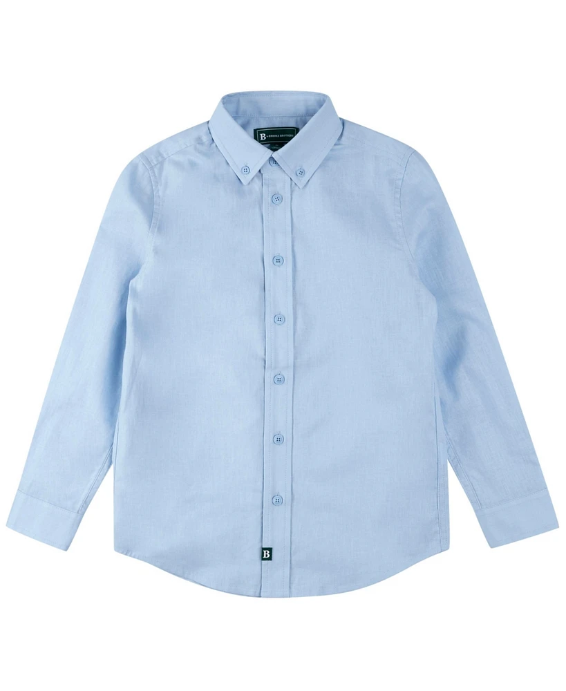 B By Brooks Brothers Big Boys Long Sleeve Oxford Shirt