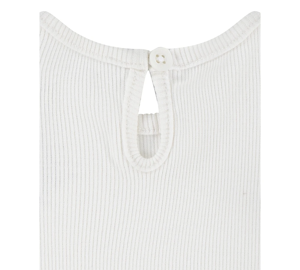 Levi's Baby Girls Bodysuit & Butterfly Crochet Shortall, 2 Piece Set
