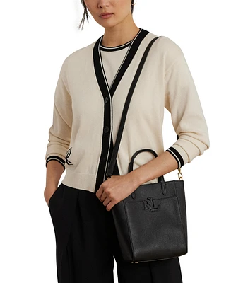 Lauren Ralph Pebbled Leather Small Cameryn Tote Bag