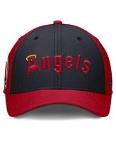 Nike Men's Red/Navy California Angels Rise Swoosh Performance Flex Hat