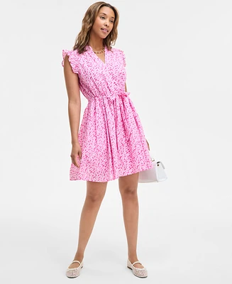 On 34th Women's V-neck Flutter-Sleeve Mini Dress, Exclusively at Macy's