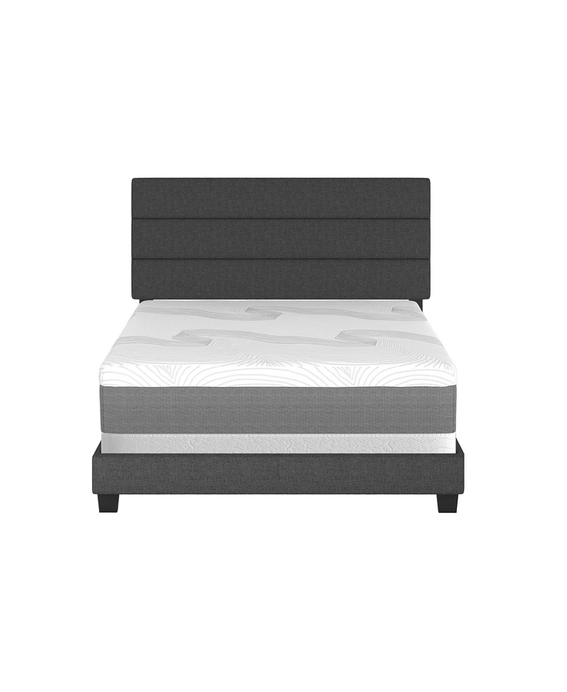 Boyd Sleep Ravenna Upholstered Linen Adjustable Height Headboard Platform Bed Frame