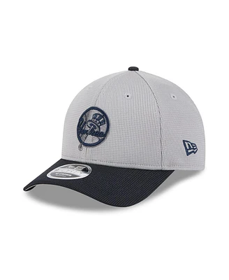 New Era Men's Gray/Navy New York Yankees 2025 Batting Practice 9FORTY M-Crown Adjustable Hat