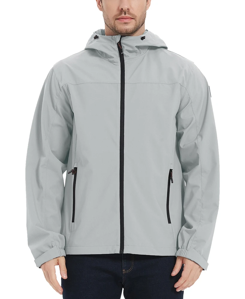 Hawke & Co. Men's All-Season Lightweight Stretch Hooded Rain Jacket