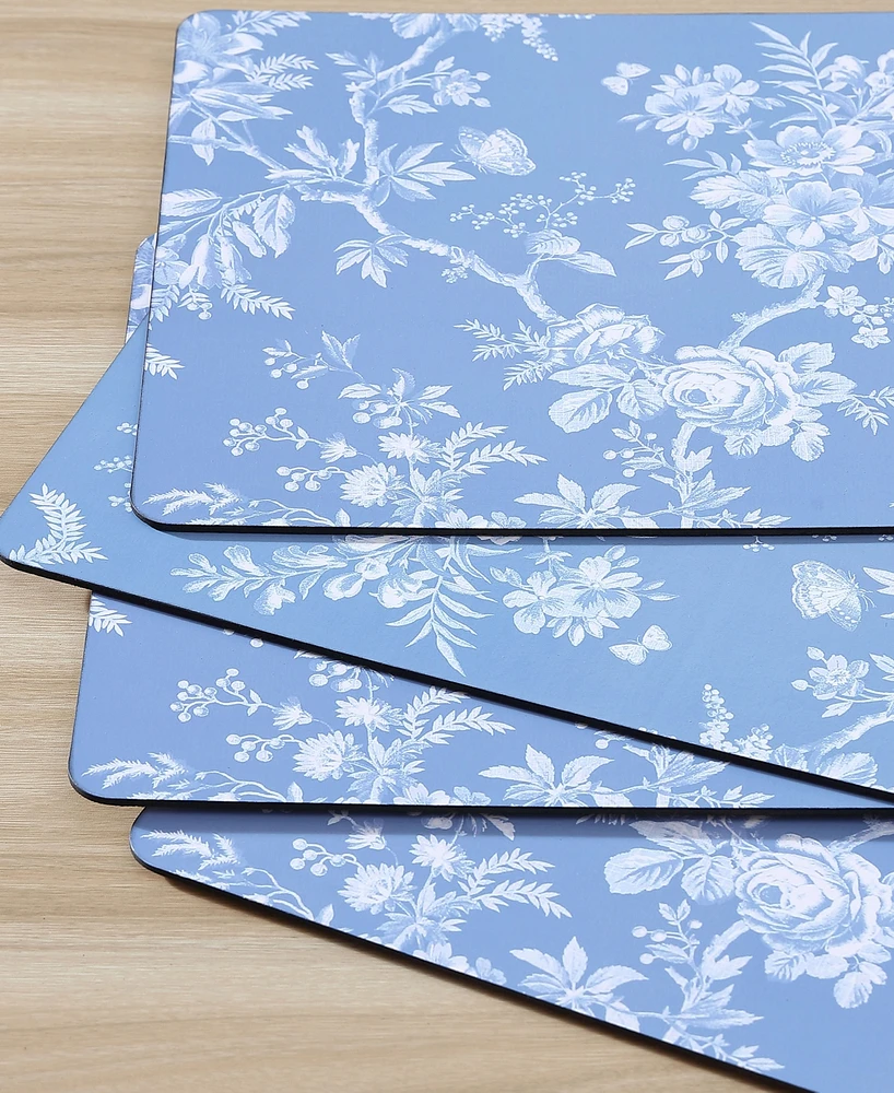 Laura Ashley Walled Garden Cork Placemats Set of 4, 16" x 12"