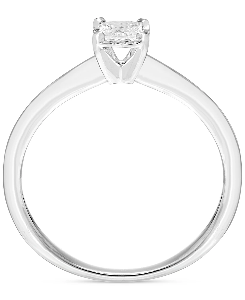 Diamond Solitaire Princess-cut Engagement Ring (1/4 ct. t.w.) in 14k White Gold