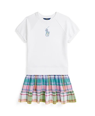 Polo Ralph Lauren Big Girls Pony Plaid-Skirt Terry Dress