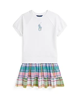 Polo Ralph Lauren Big Girls Pony Plaid-Skirt Terry Dress