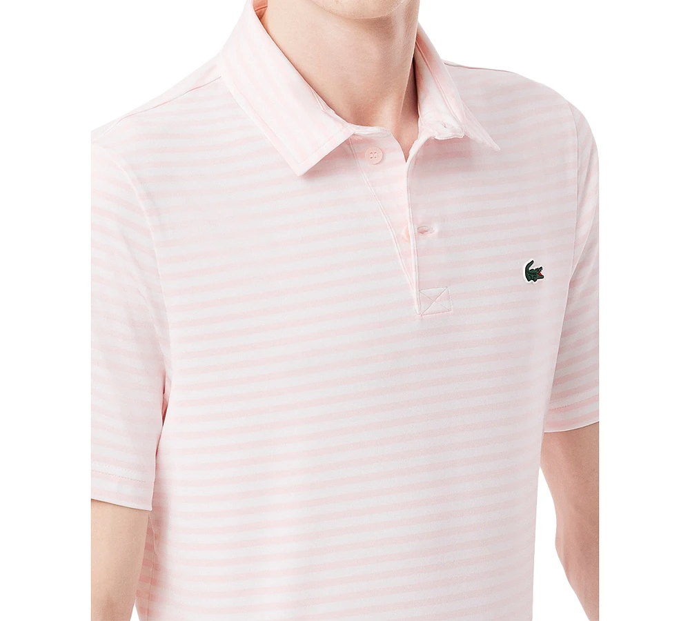 Lacoste Men's Short Sleeve Striped Performance Polo Shirt