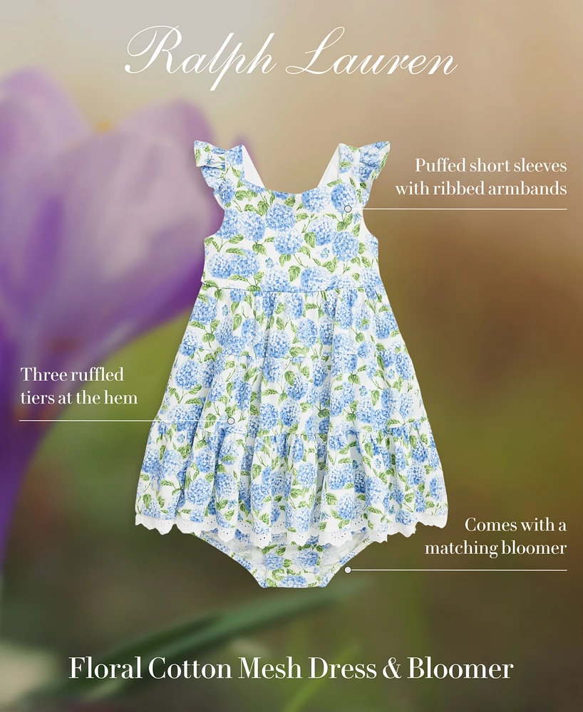 Polo Ralph Lauren Baby Girls Floral Flutter-Sleeve Dress