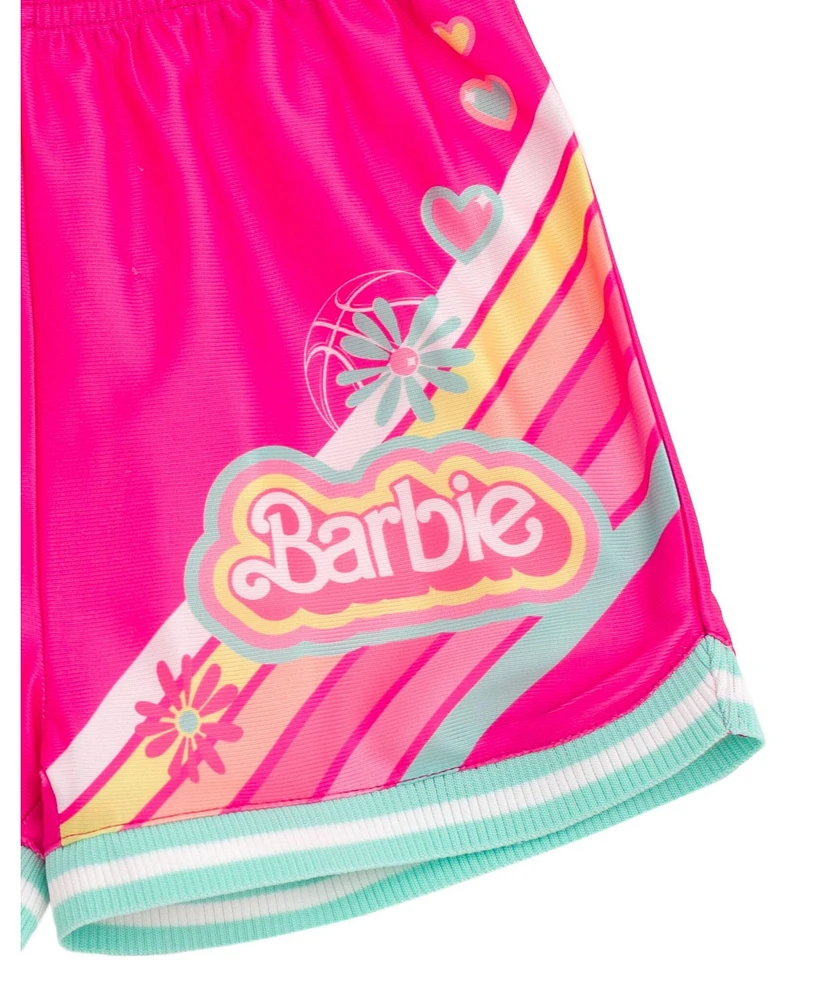 Barbie Toddler Girls Jersey Athletic Tank Top and Shorts Outfit Set