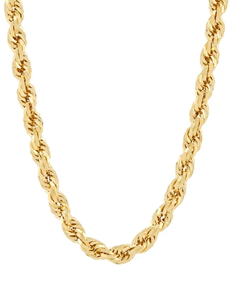 Lightweight Rope Chain Necklace (5.5mm) in 10k Yellow Gold, 22"
