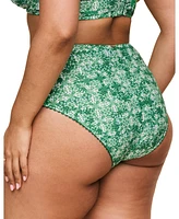 Adore Me Plus Size Pilar Swimwear High Waisted Bikini Bottom