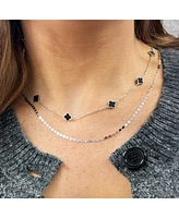 The Lovery Disco Link Chain Necklace 14K White Gold inches