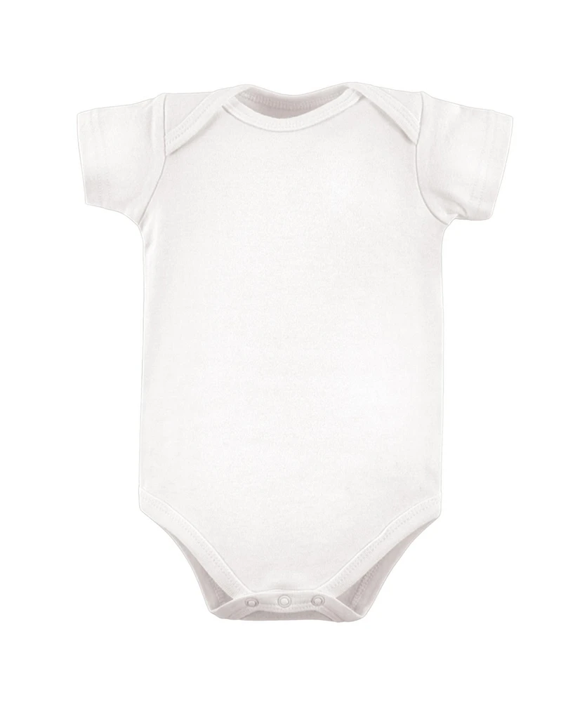 Luvable Friends Cotton Bodysuits 24pk, White, 0-24 Months