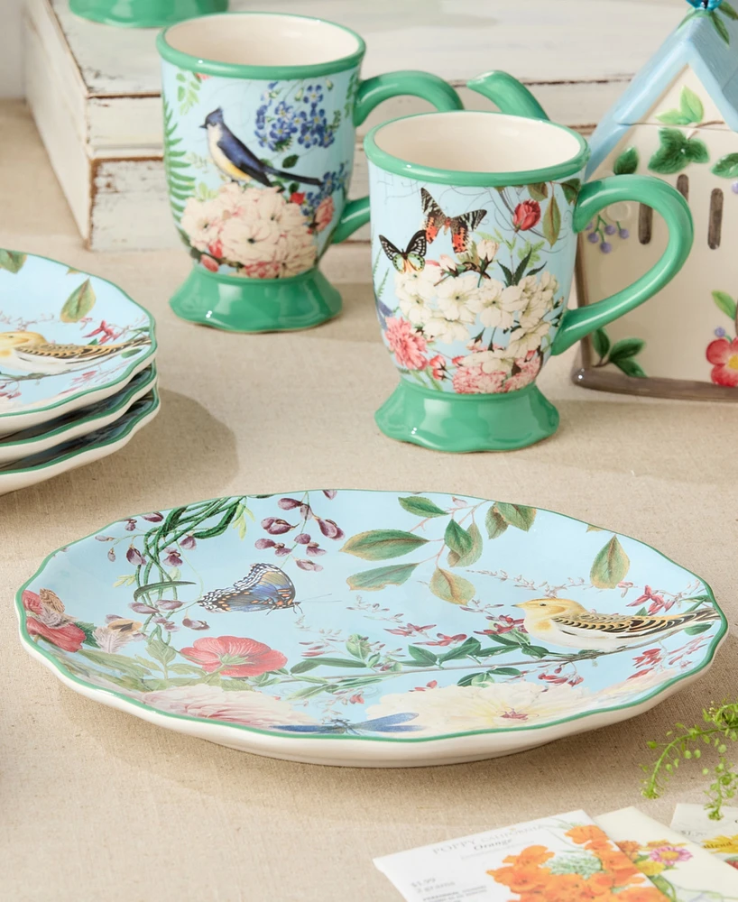Certified International Flora Dinner Plates, Set of 4, Service for 4