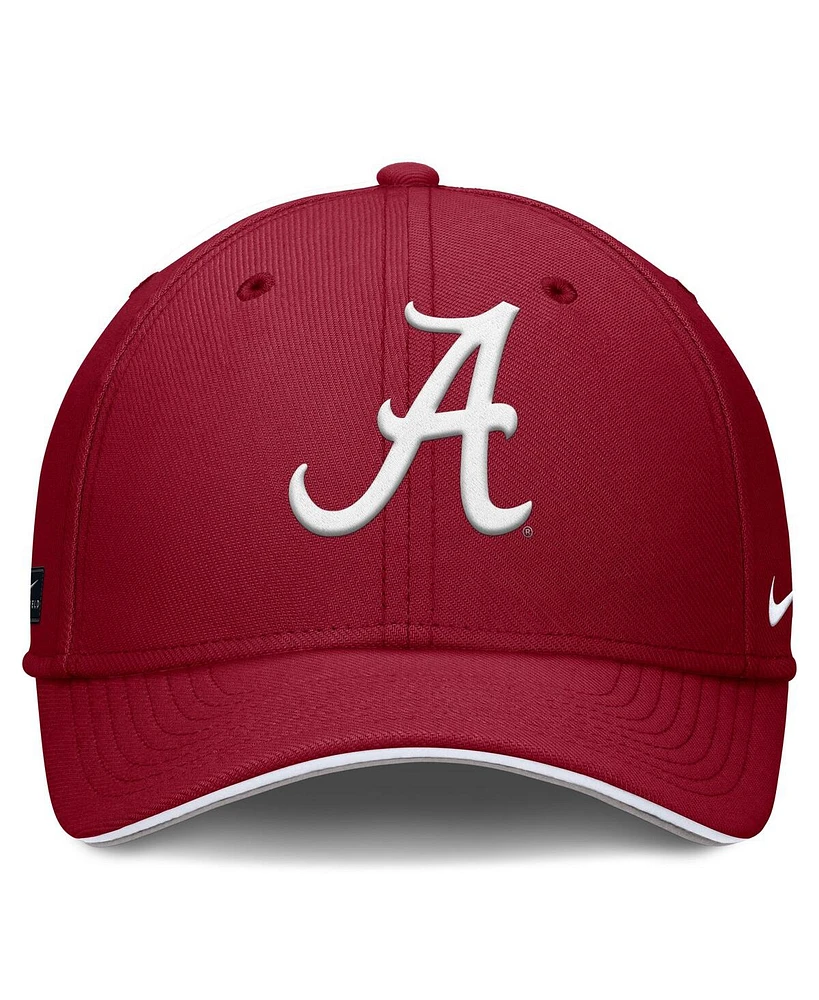 Nike Men's Crimson Alabama Crimson Tide 2025 Dugout Coaches Rise Swoosh Performance Flex Hat