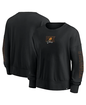 Fanatics Women's Black Phoenix Suns Oversized Game Day Pullover Sweatshirt